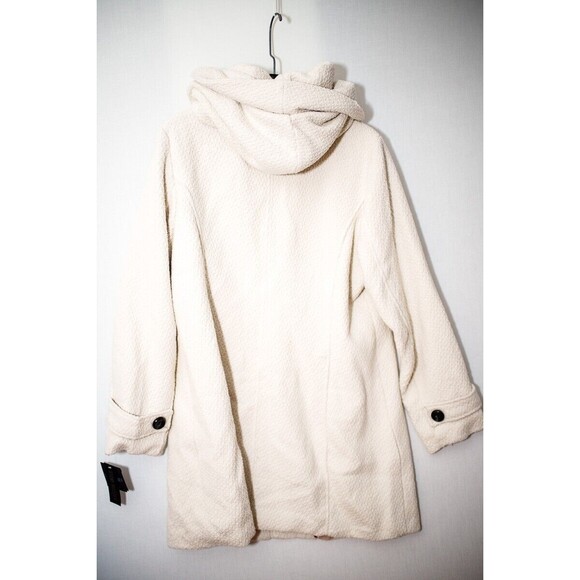 Steve Madden womens Ivory white duffle coat jacket toggle XL - Picture 4 of 9